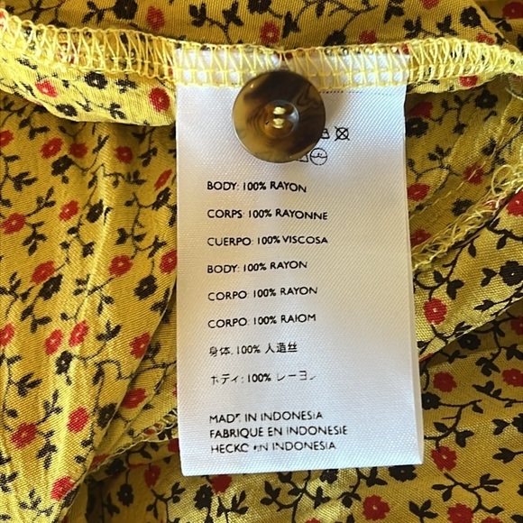 Faithfull The Brand Arrieta Slip Dress buttondown adjustable spaghetti strp sz 6 - Picture 9 of 11